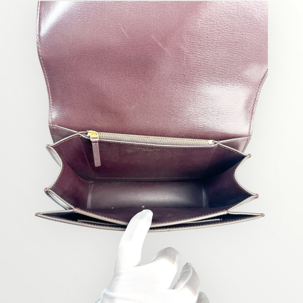 Tory Burch Dark Brown Eleanor Shoulder Bag