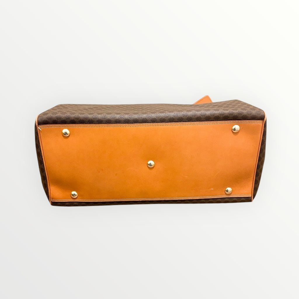 Celine Brown Macadam Boston Bag