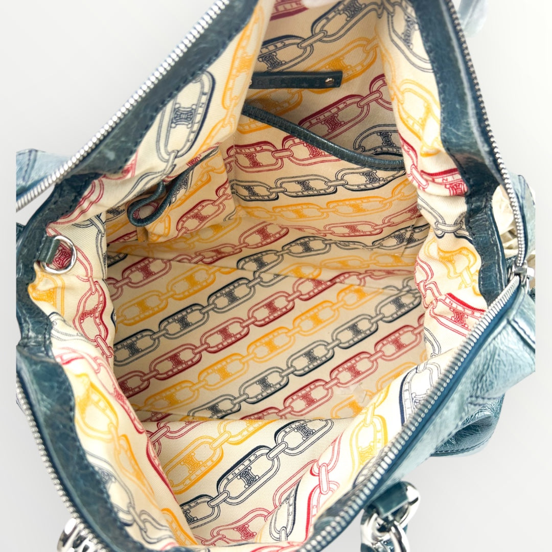 Celine Blue/Teal Shoulder Bag