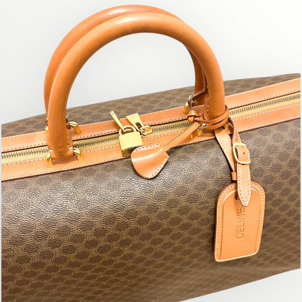 Celine Brown Macadam Boston Bag