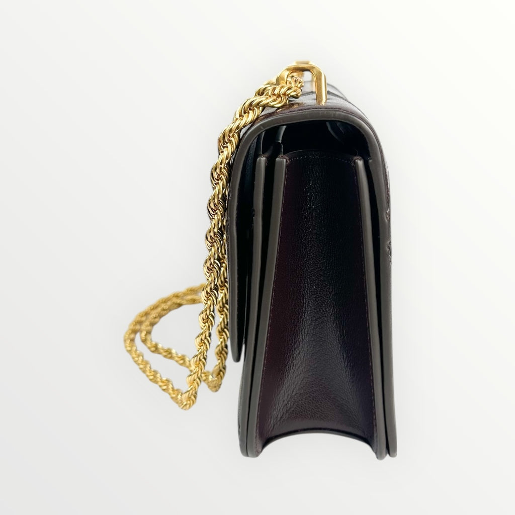 Tory Burch Dark Brown Eleanor Shoulder Bag