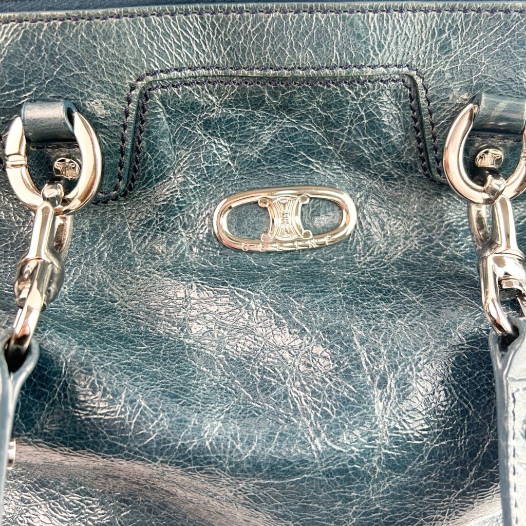 Celine Blue/Teal Shoulder Bag