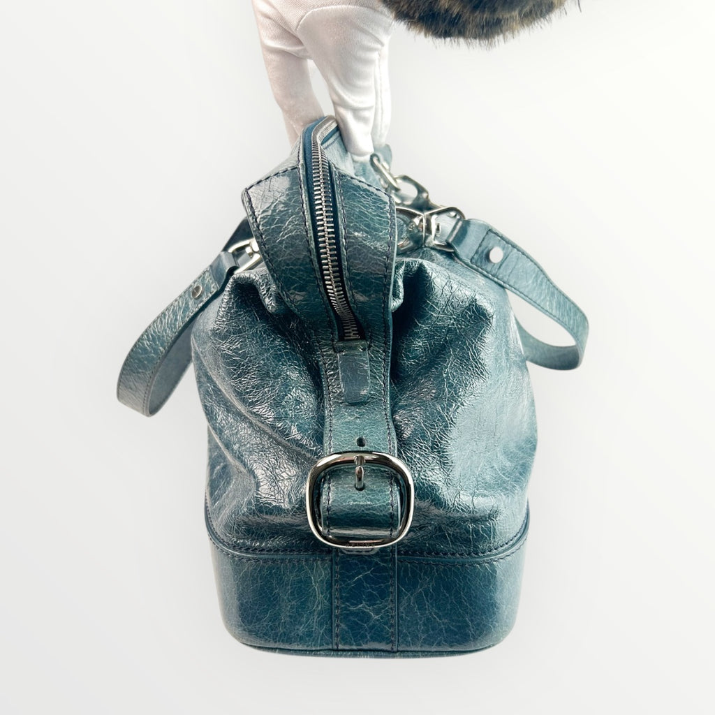 Celine Blue/Teal Shoulder Bag