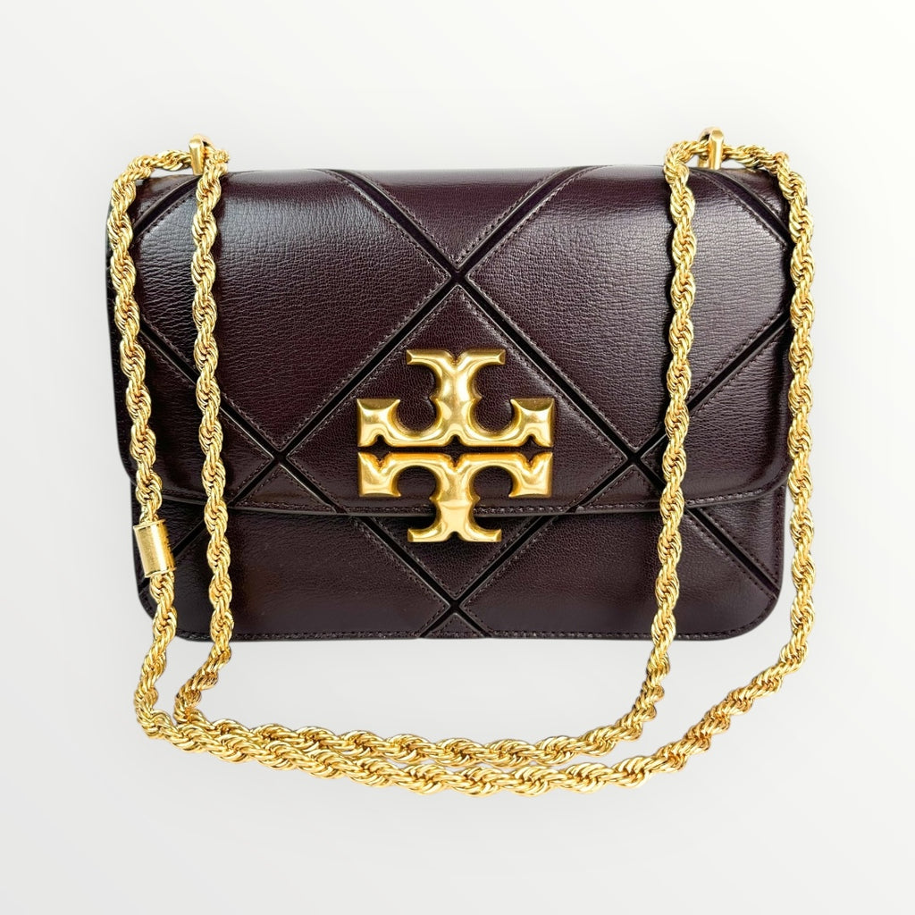Tory Burch Dark Brown Eleanor Shoulder Bag