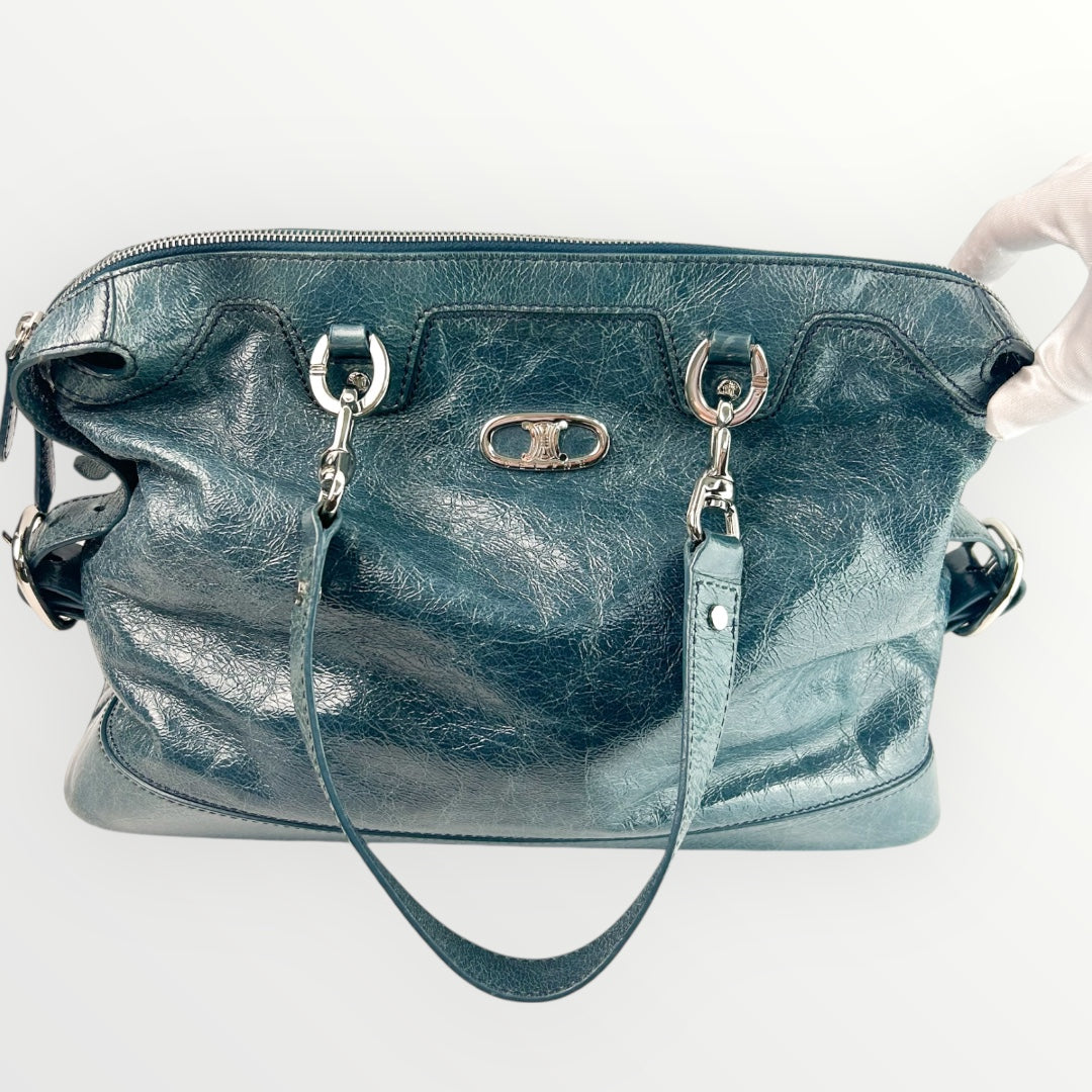 Celine Blue/Teal Shoulder Bag