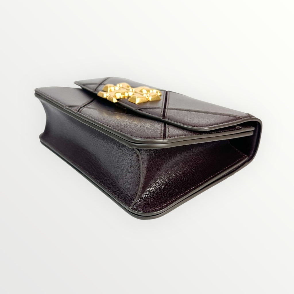 Tory Burch Dark Brown Eleanor Shoulder Bag