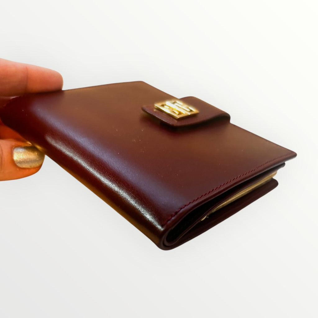 Givenchy Burgundy Bifold Wallet Bordeaux Leather