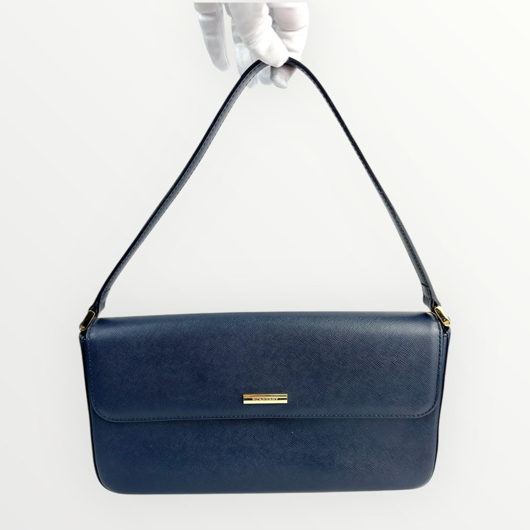 Burberry Navy Blue Vintage Shoulder Bag
