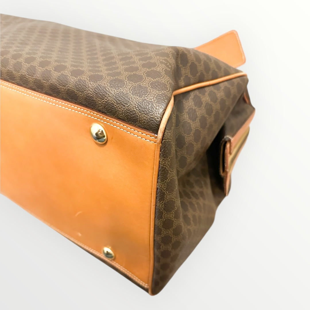 Celine Brown Macadam Boston Bag