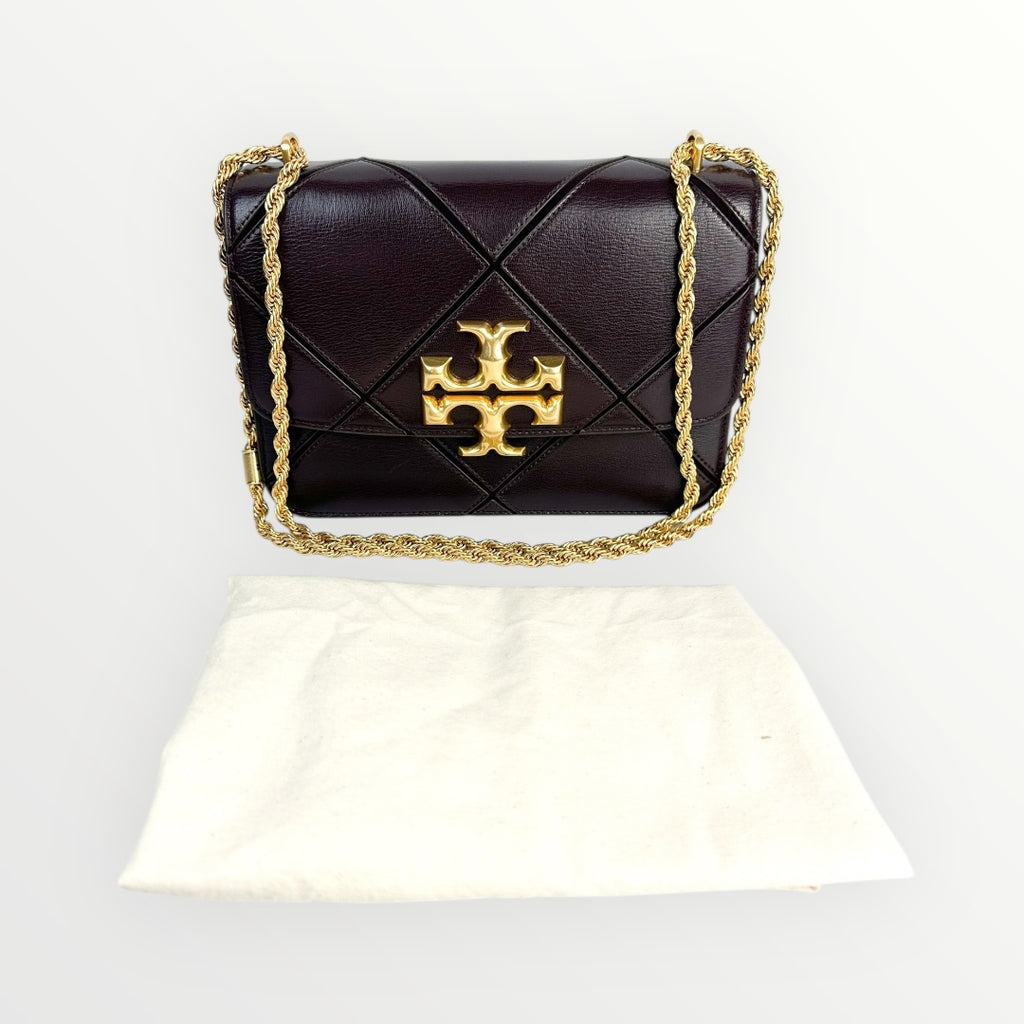 Tory Burch Dark Brown Eleanor Shoulder Bag