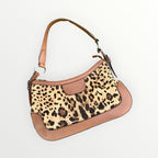 Dolce & Gabbana Brown Leopard Canvas Shoulder Handbag