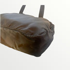Prada Dark Brown Nylon Handbag