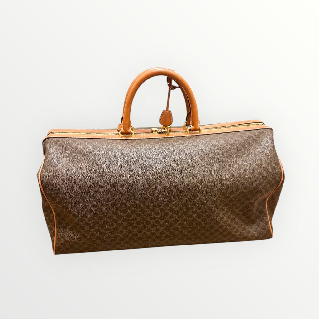 Celine Brown Macadam Boston Bag