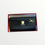 Salvatore Ferragamo Black Vara Wallet/Wirslet