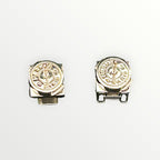Hermes Silver Cage D'H Earrings