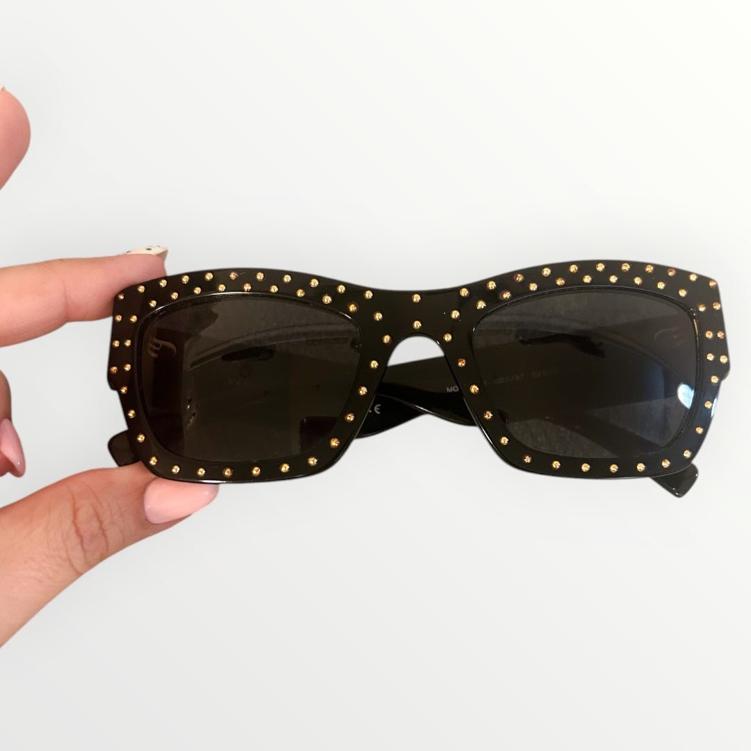 Versace Black and Gold Sunglasses
