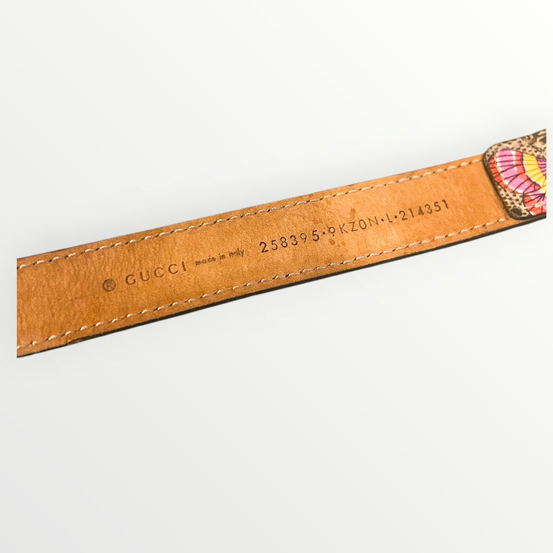Gucci Kids Beige Butterflies Belt