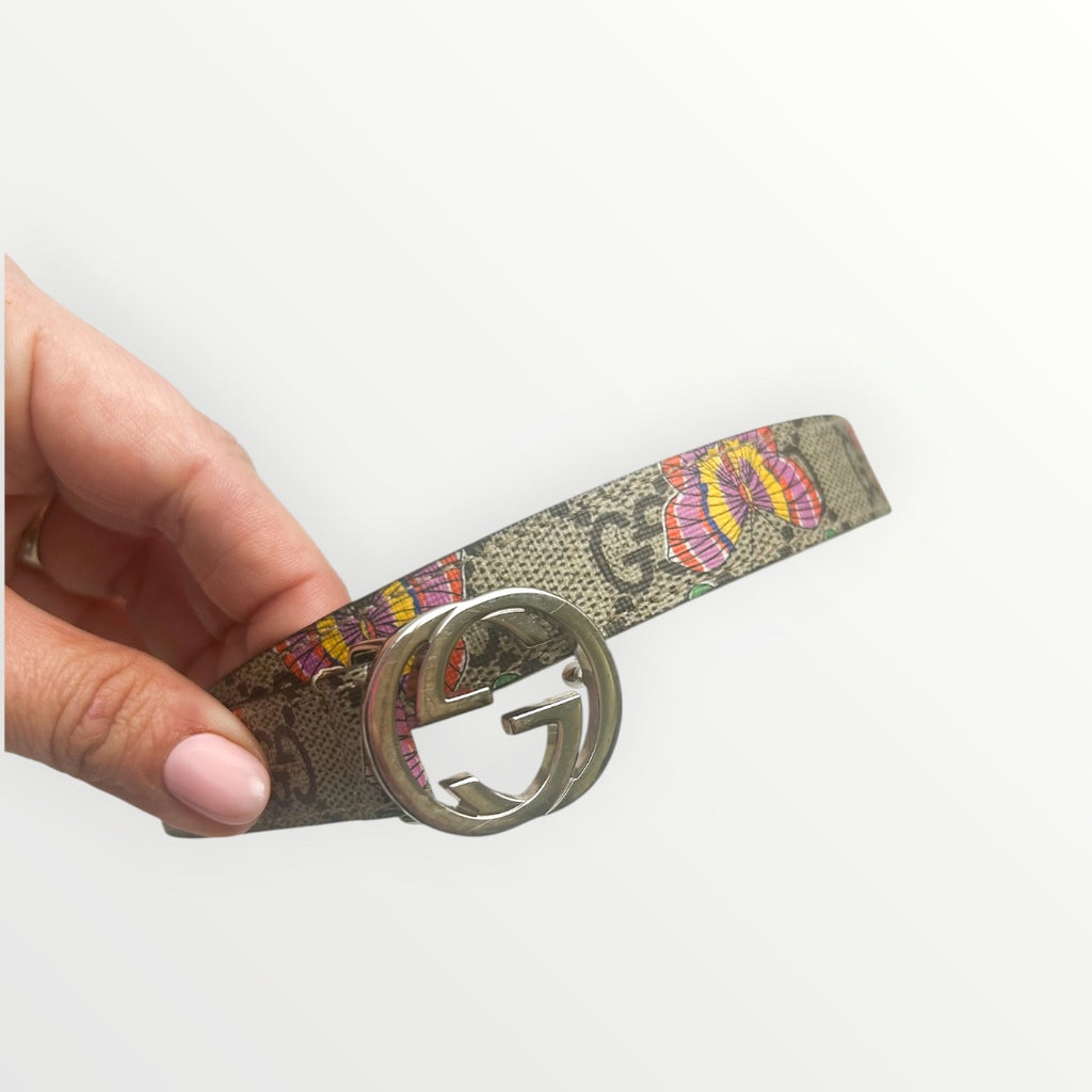 Gucci Kids Beige Butterflies Belt