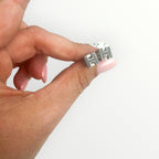 Hermes Silver Cage D'H Earrings