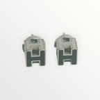 Hermes Silver Cage D'H Earrings
