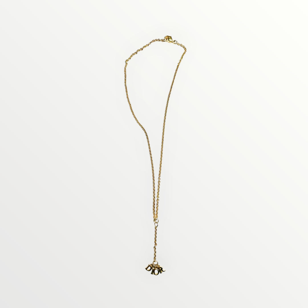 Dior Gold Letters Necklace