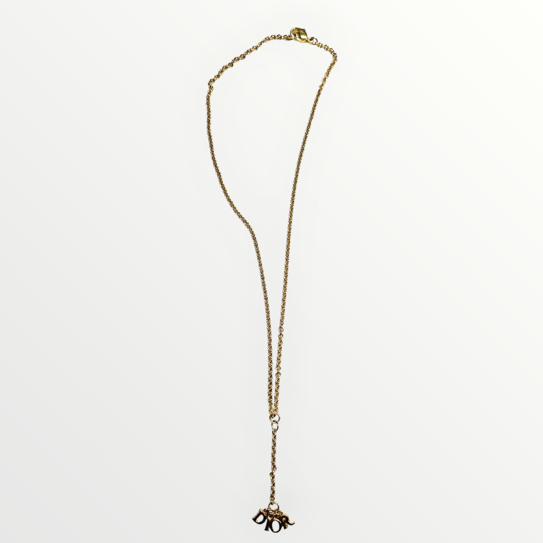 Dior Gold Letters Necklace