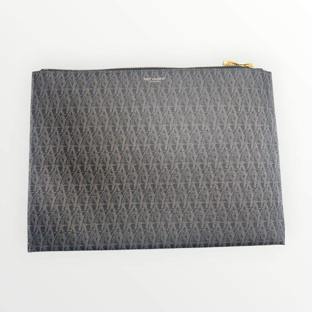 Saint Laurent Dark Brown Paris Clutch