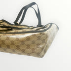 Gucci Brown GG Crystal Coated Canvas Abbey Pocket Tote Bag