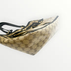 Gucci Brown GG Crystal Coated Canvas Abbey Pocket Tote Bag