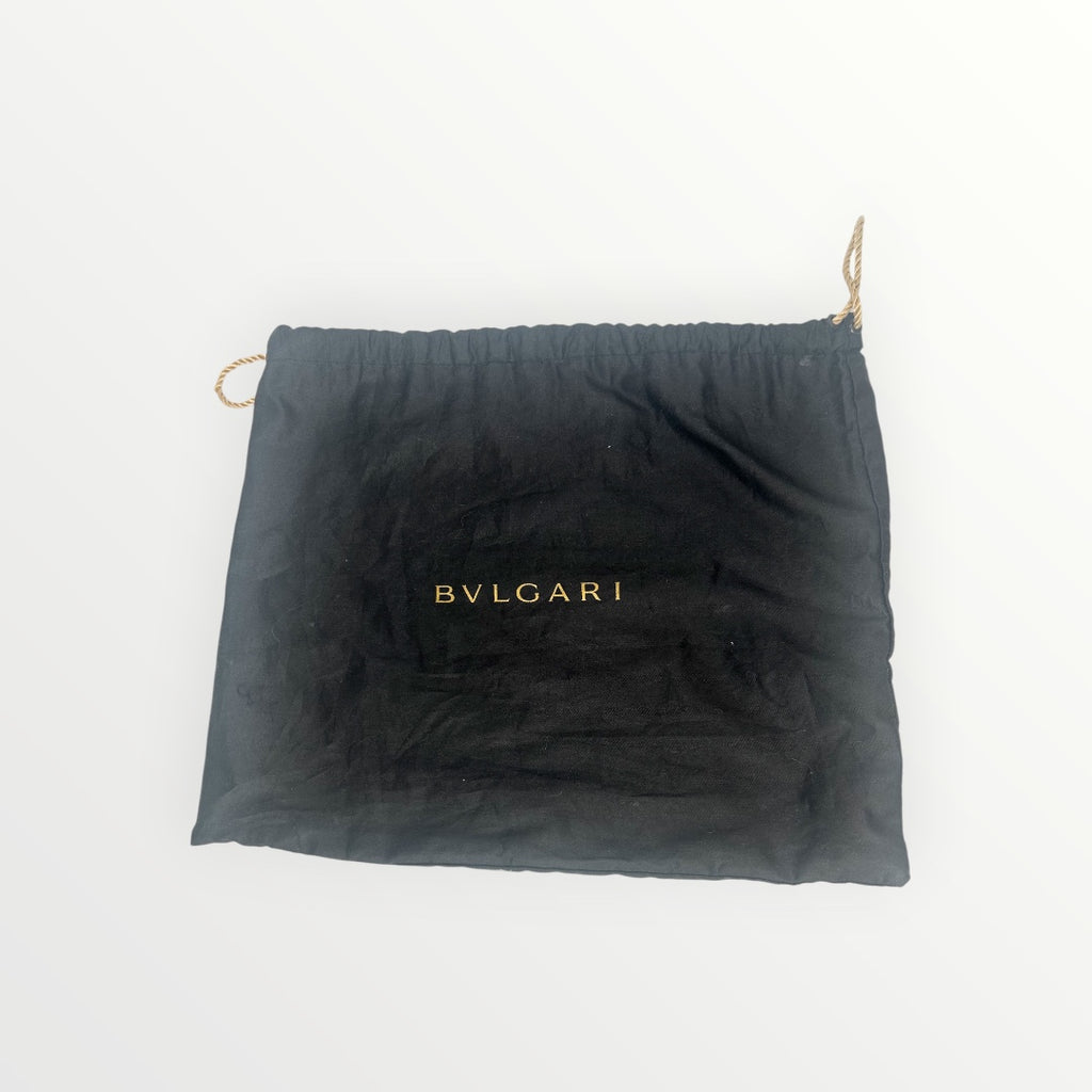 Bvlgari Silver/Gold Patent and Leather Leoni Shoulder Bag