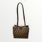 Fendi Brown Zucca Canvas Shoulder Bag