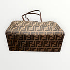 Fendi Brown Zucca Canvas Shoulder Bag