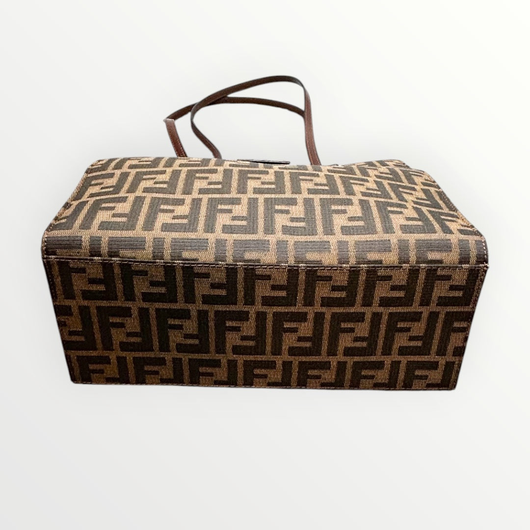 Fendi Brown Zucca Canvas Shoulder Bag