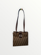 Fendi Brown Zucca Canvas Shoulder Bag
