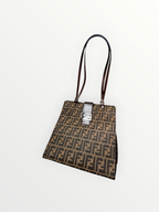 Fendi Brown Zucca Canvas Shoulder Bag