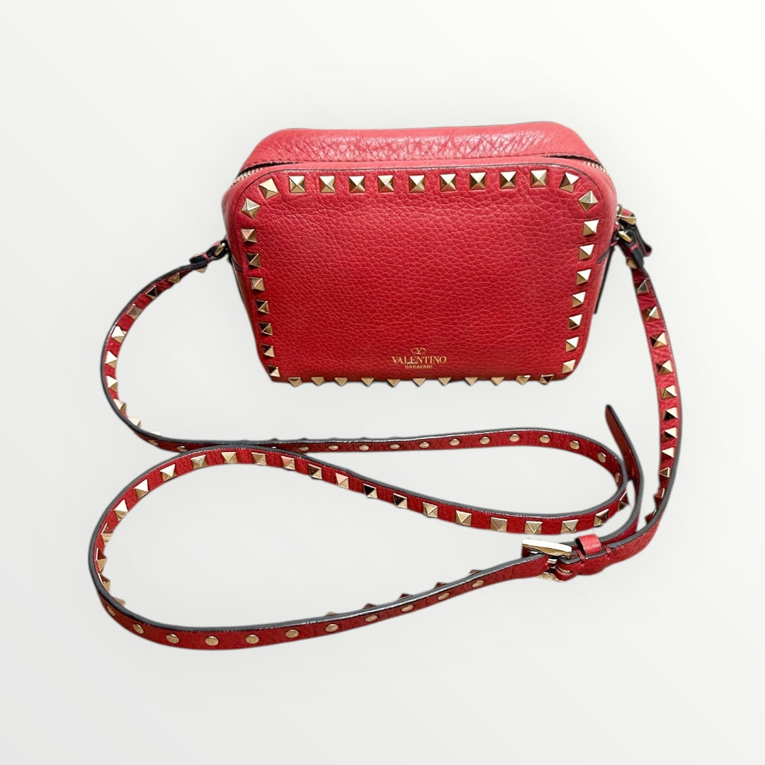 Valentino Red Studs Crossbody Bag