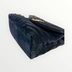 Saint Laurent Deep Purple Suede LouLou Medium Shoulder Bag