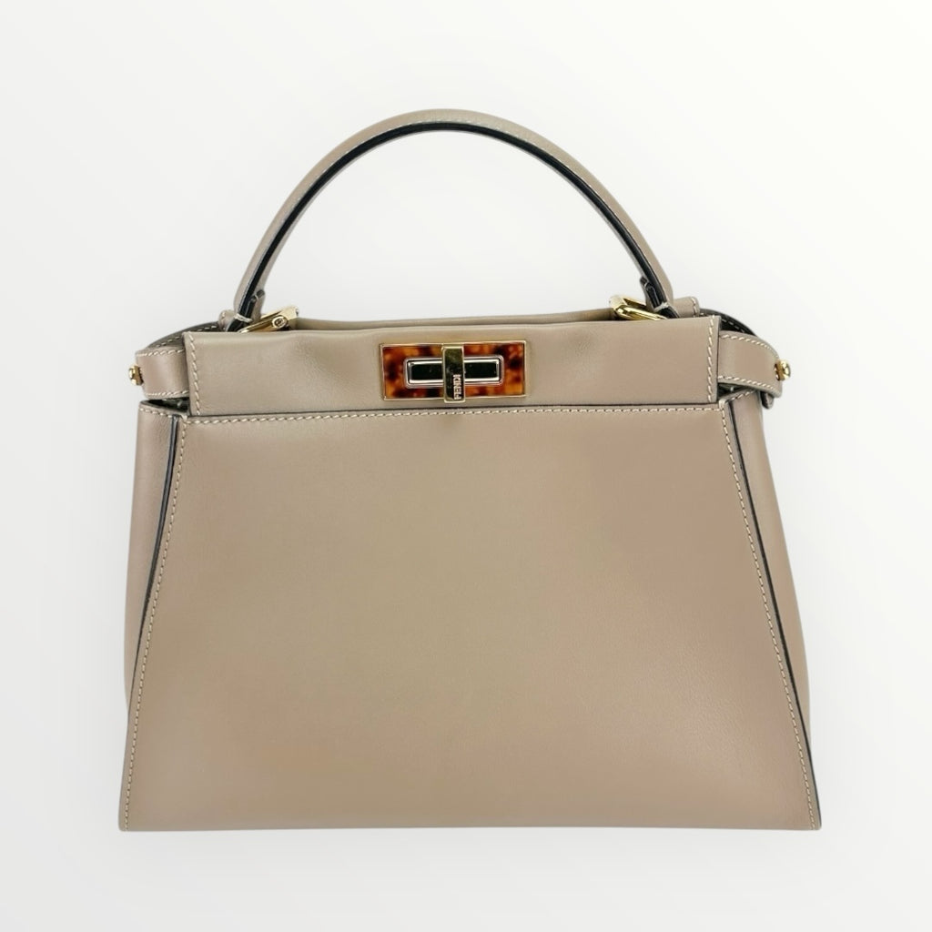 Fendi Light Brown Peekaboo Essentially Bag