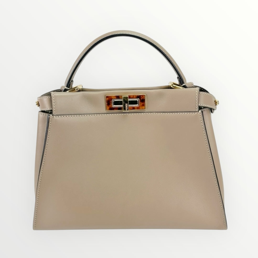 Fendi Light Brown Peekaboo Essentially Bag