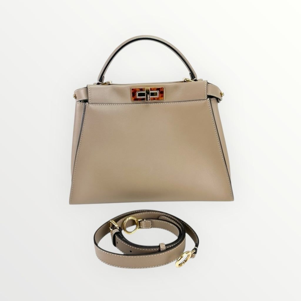 Fendi Light Brown Peekaboo Essentially Bag