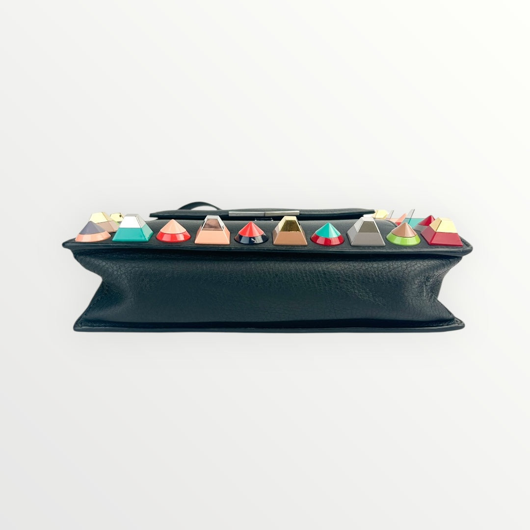 Fendi Rainbow Studded Black Crossbody