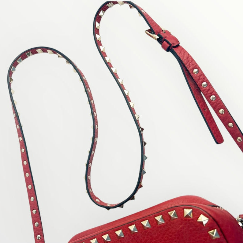 Valentino Red Studs Crossbody Bag