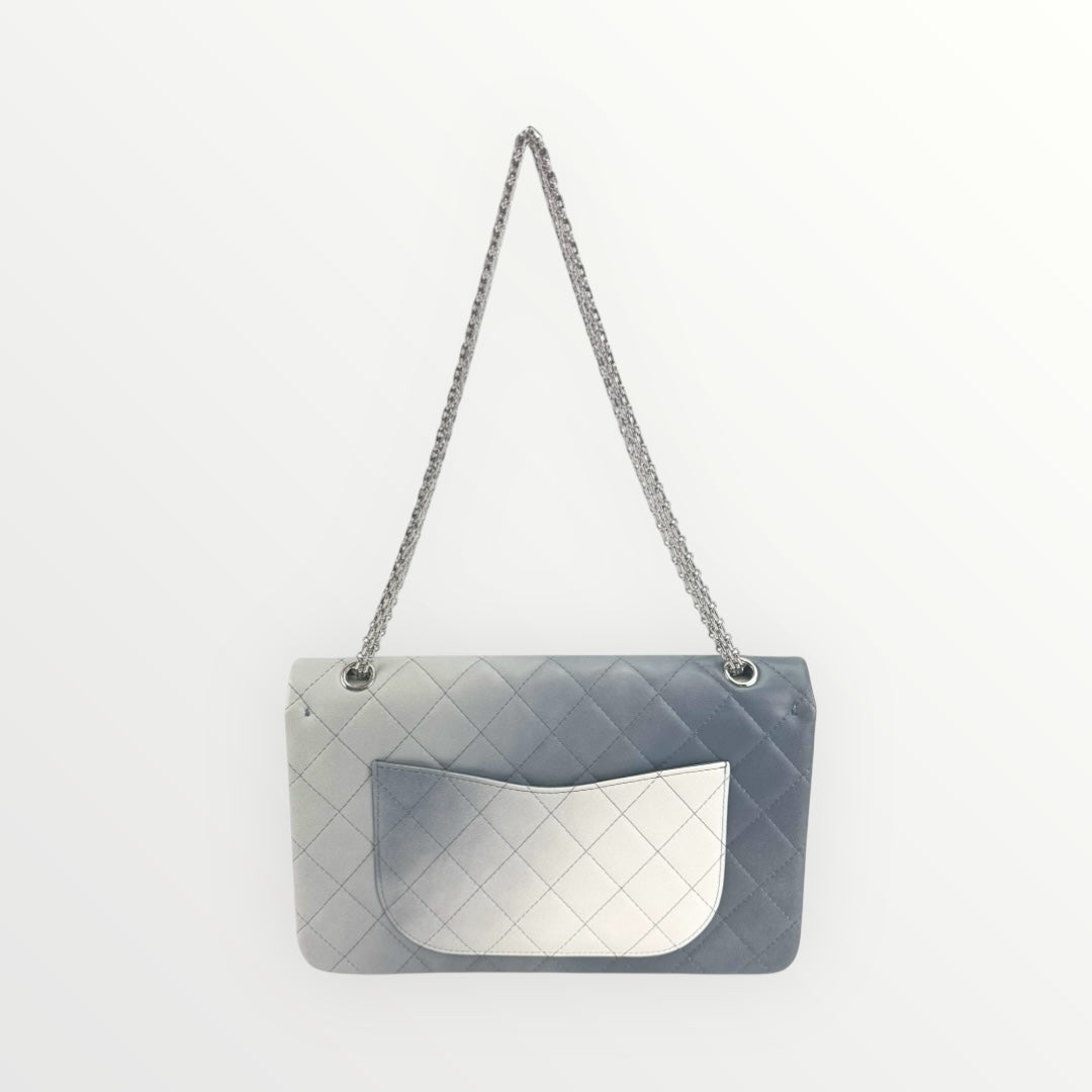 Chanel Silver Degrade Reissue 2.55 227 Shoulder Bag