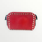 Valentino Red Studs Crossbody Bag