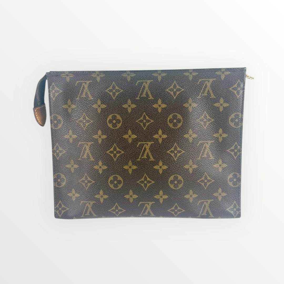 Louis Vuitton Brown Monogram Toilette Pouch 26
