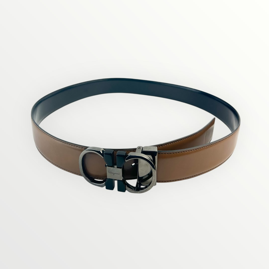 Salvatore Ferragamo Reversible Unisex Belt Size 85