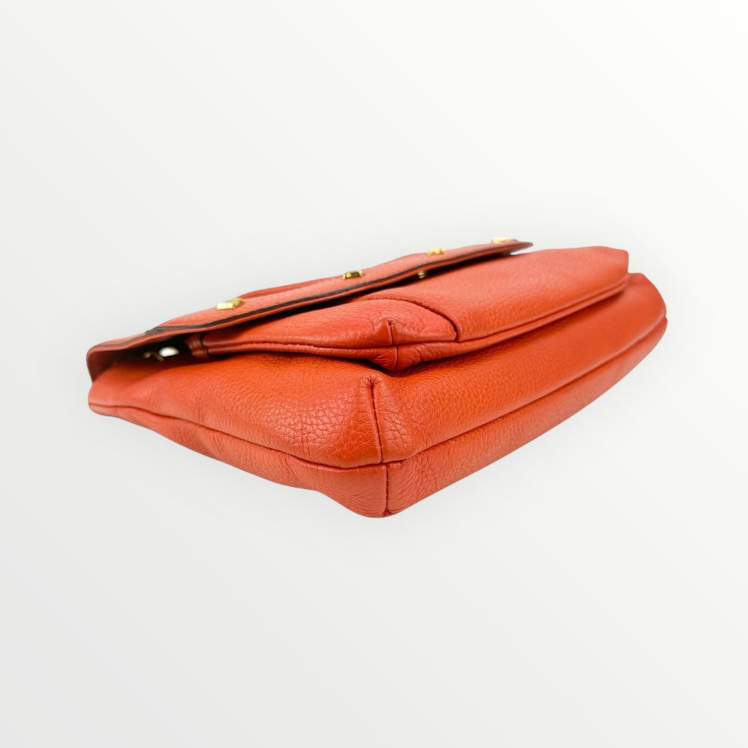 MCM Orange Chain Shoulder Bag