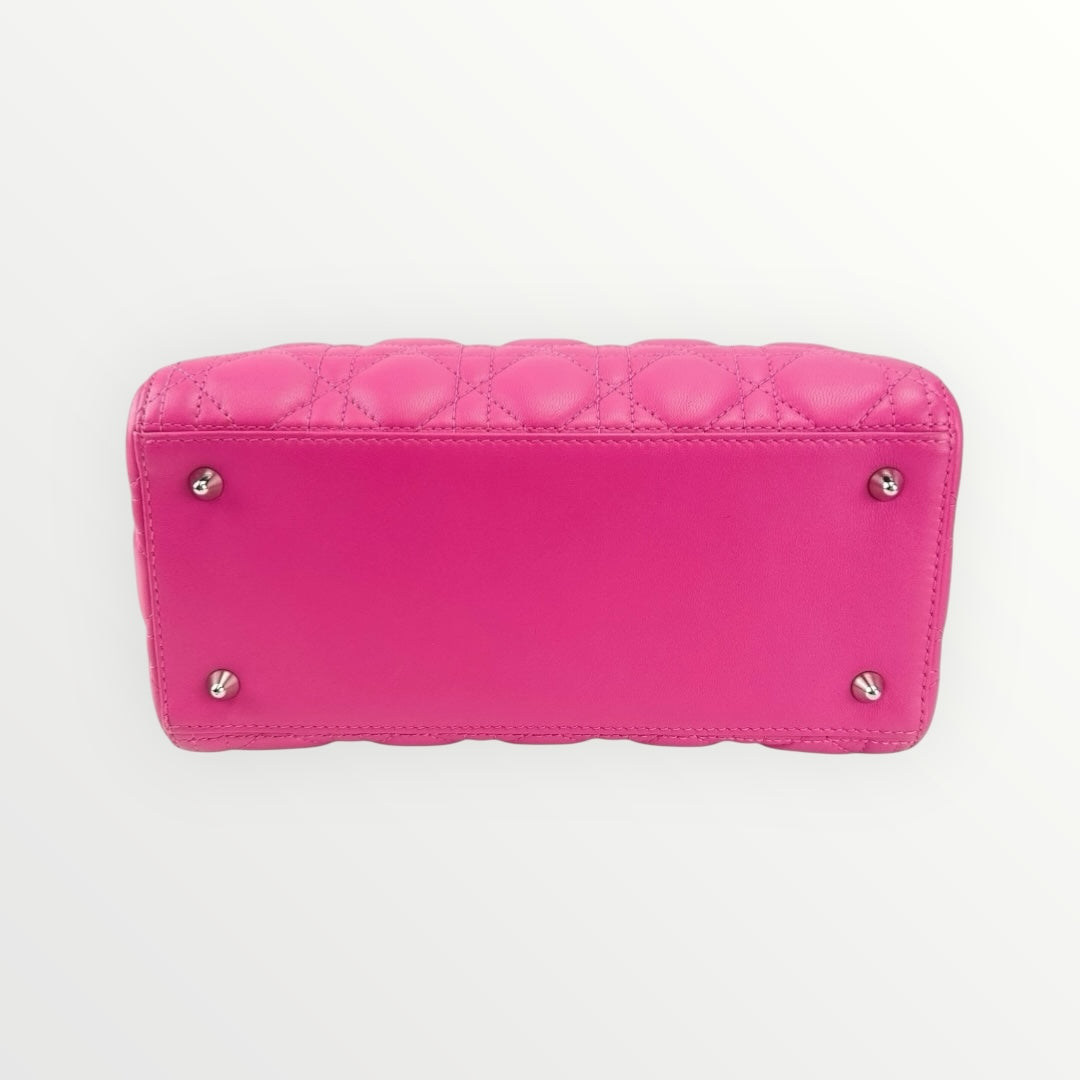 Christian Dior Pink Medium Lady Dior with Strap