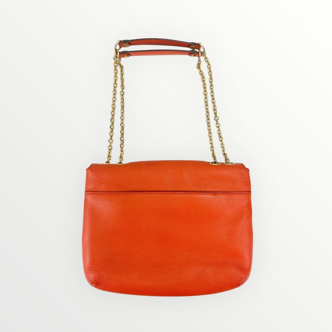 MCM Orange Chain Shoulder Bag