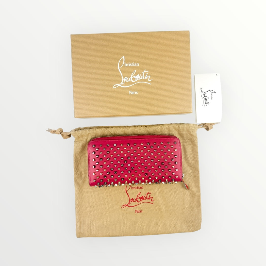 Christian Louboutin Pink Spikes Full Size Wallet
